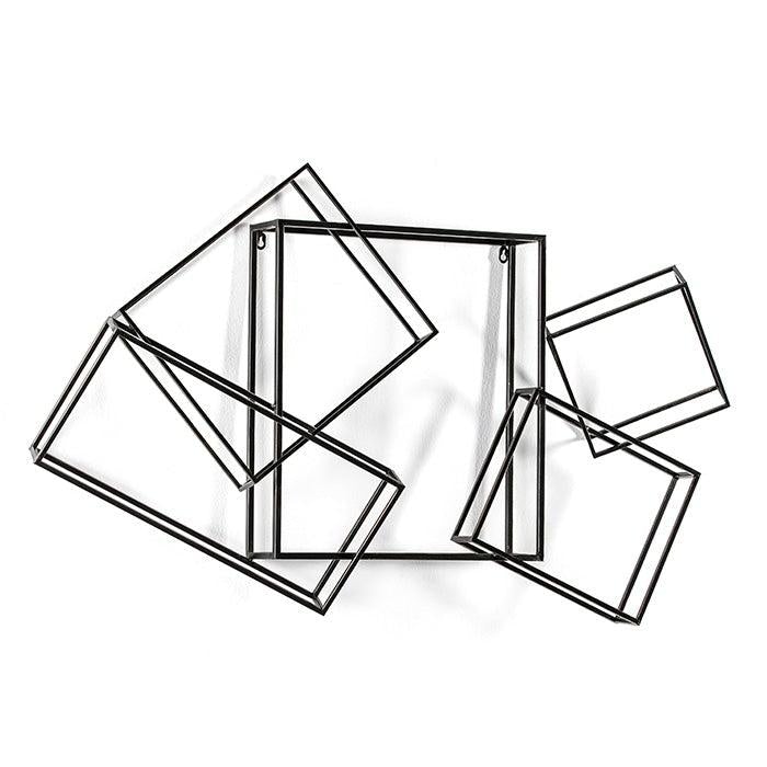 Cube Black Metal sculpture