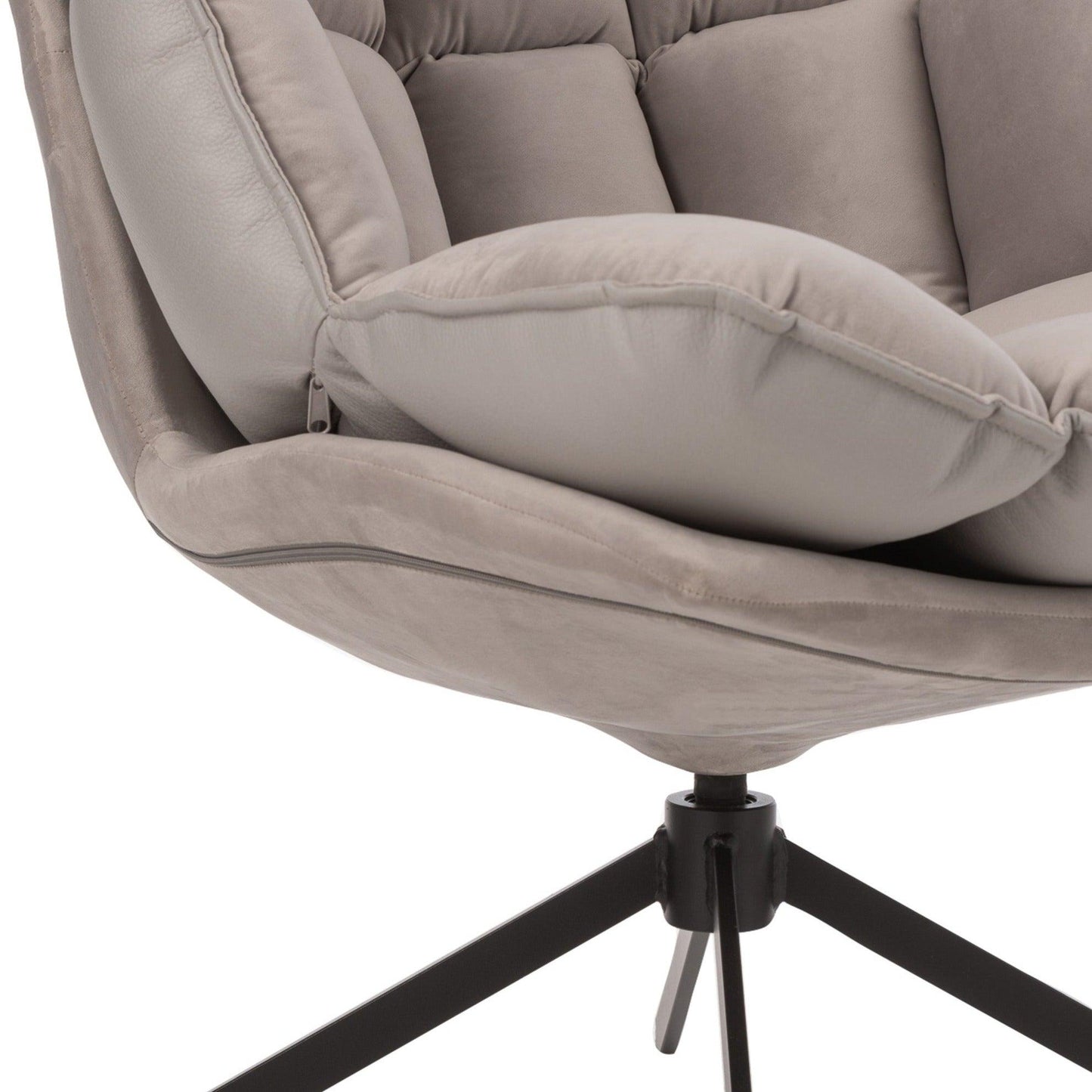 Fabric Armchair W/ Metal Legs