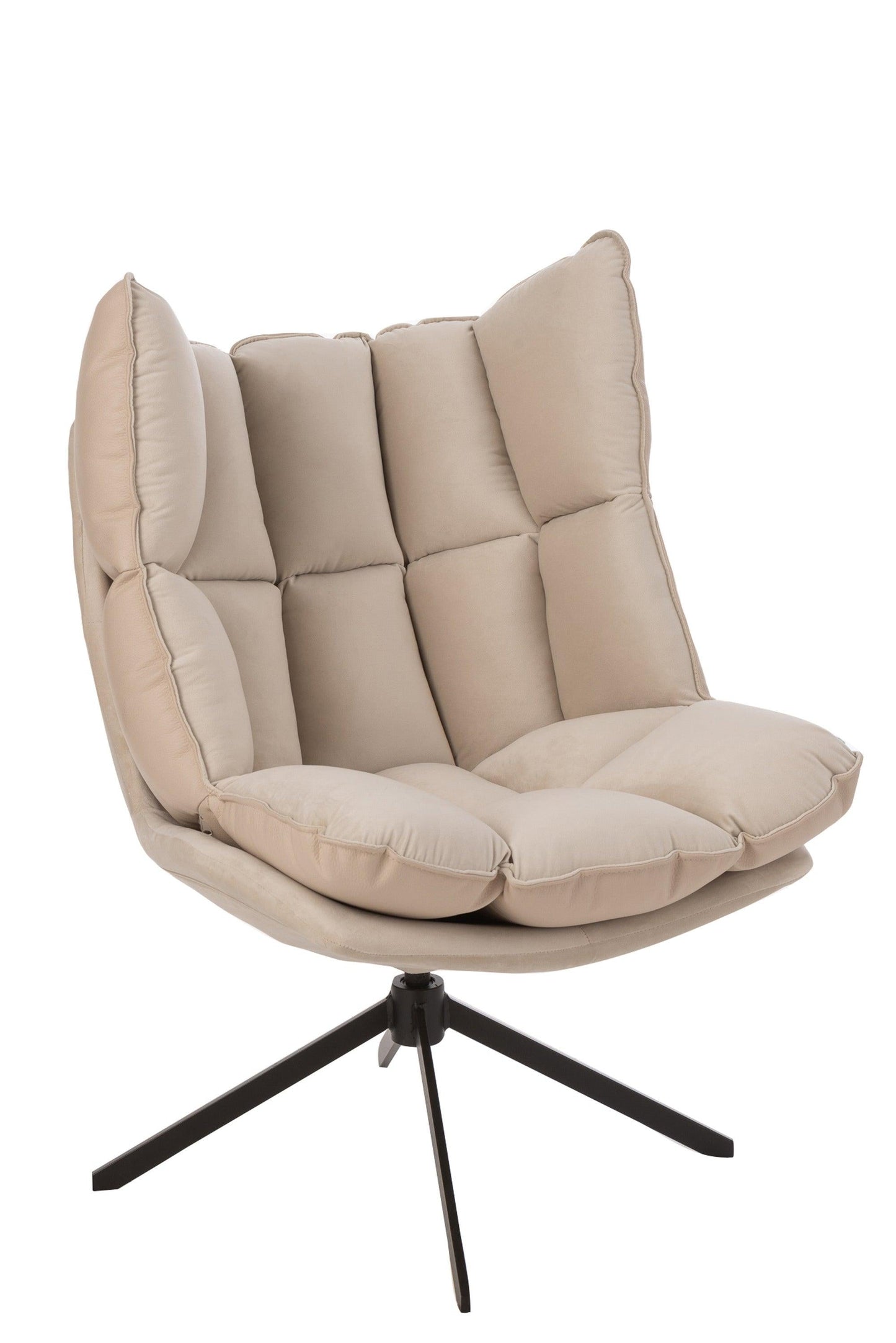 Fabric Armchair W/ Metal Legs