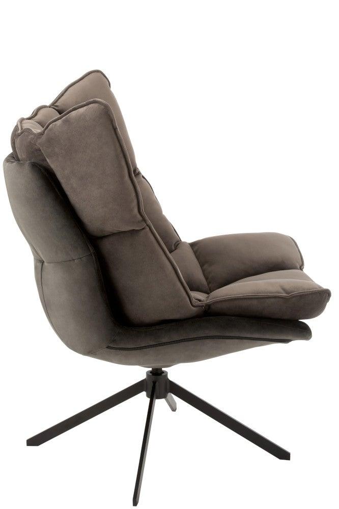 Fabric Armchair W/ Metal Legs