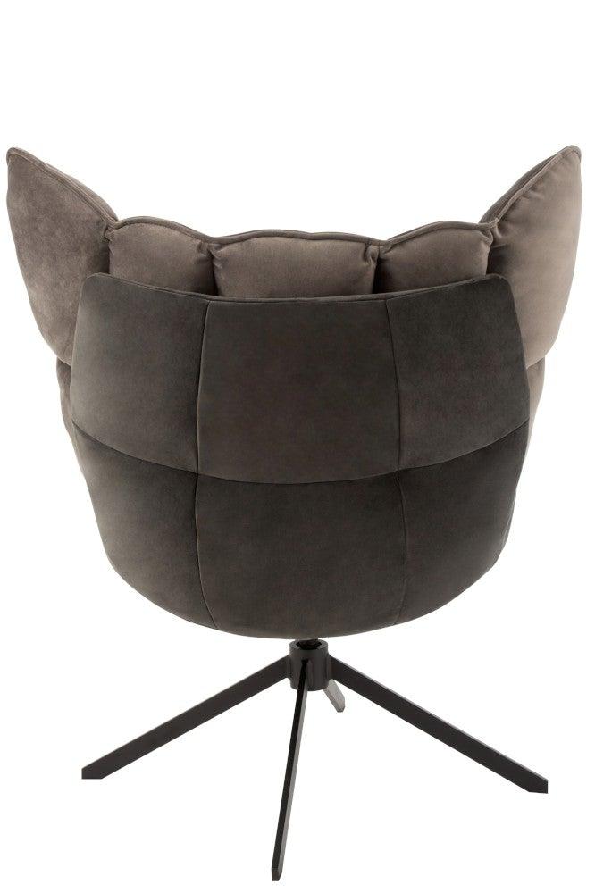 Fabric Armchair W/ Metal Legs