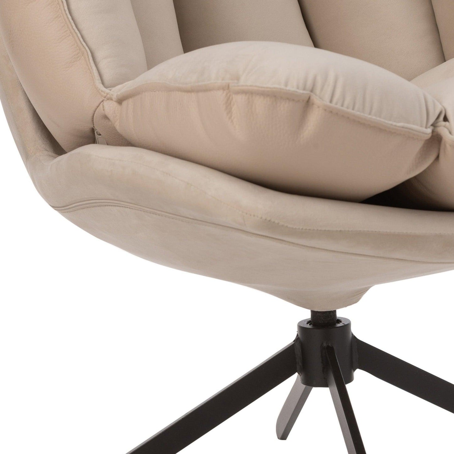 Fabric Armchair W/ Metal Legs