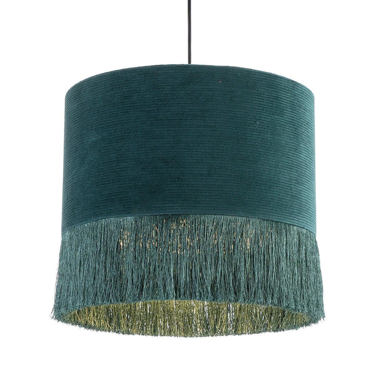 Fabric Ceiling Lamp W/Fringe
