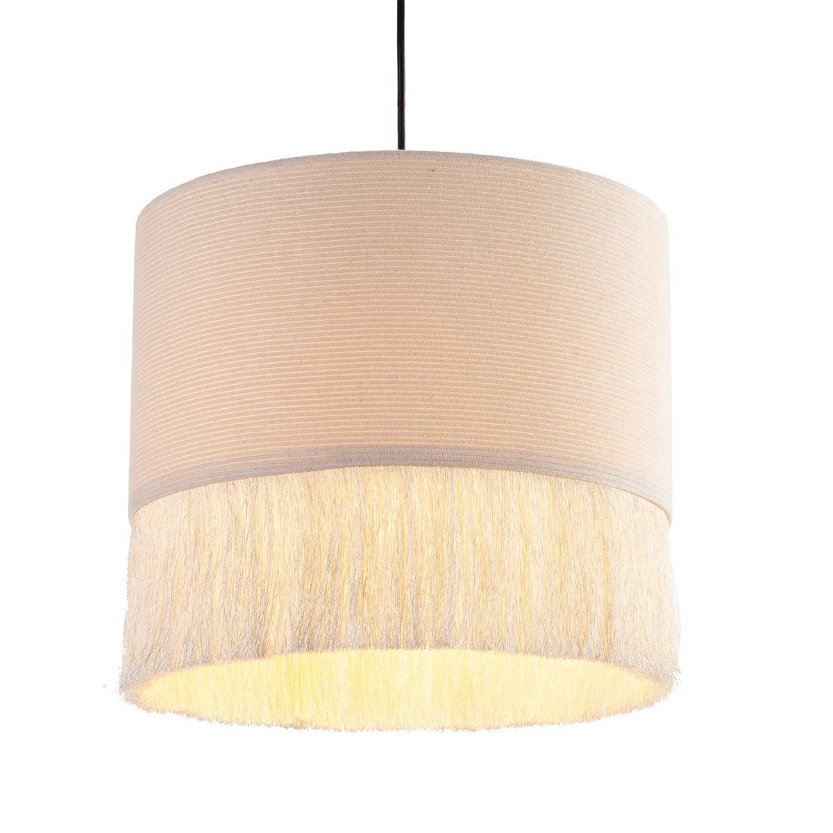Fabric Ceiling Lamp W/Fringe