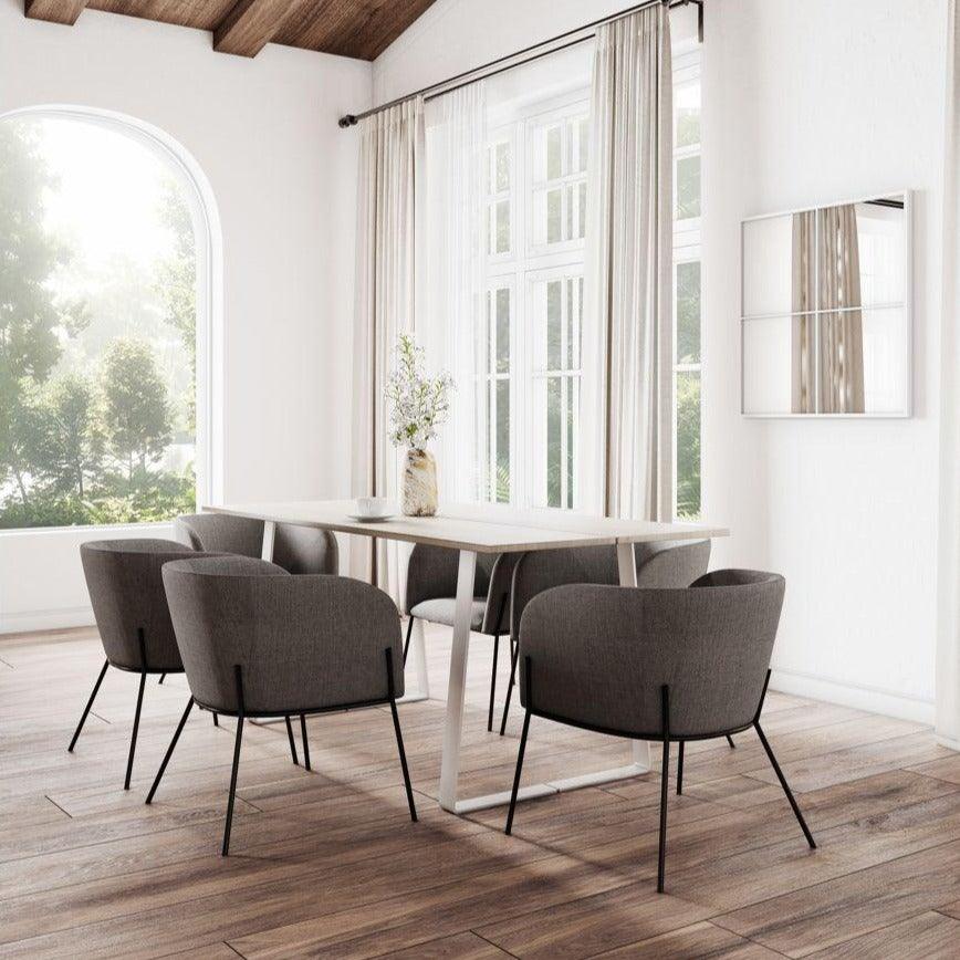 Fabric Chair W/ Metal Legs