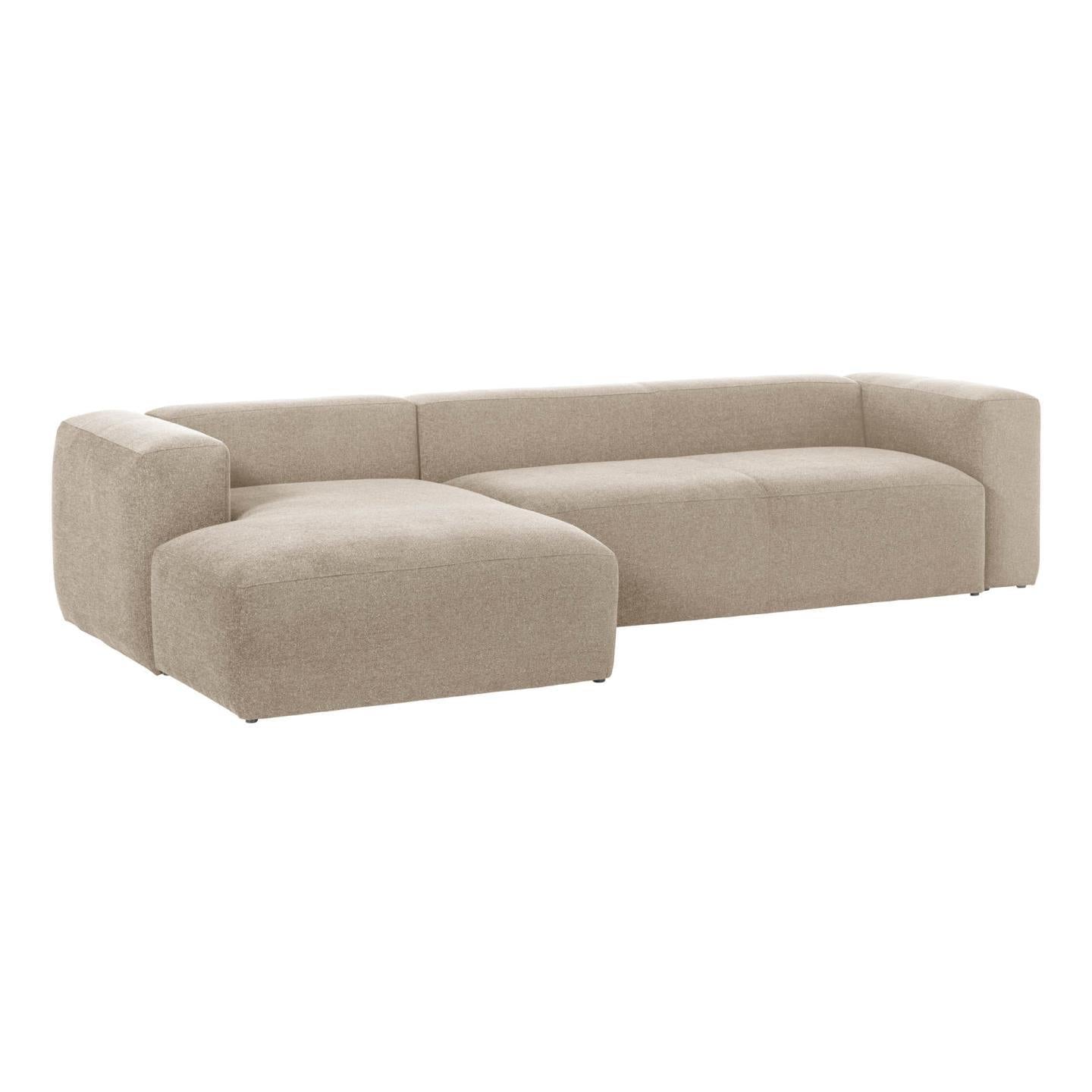 Fabric Sofa W/ Chaise Longue