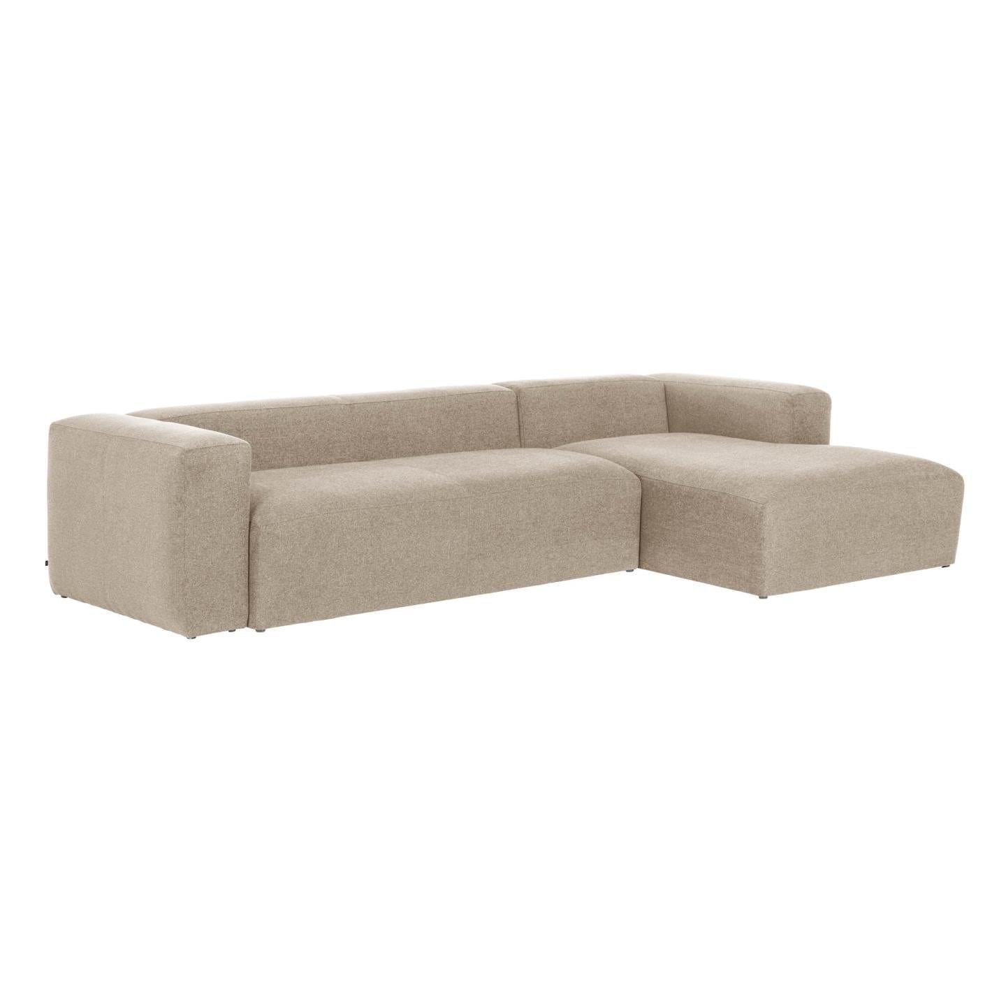 Fabric Sofa W/ Chaise Longue