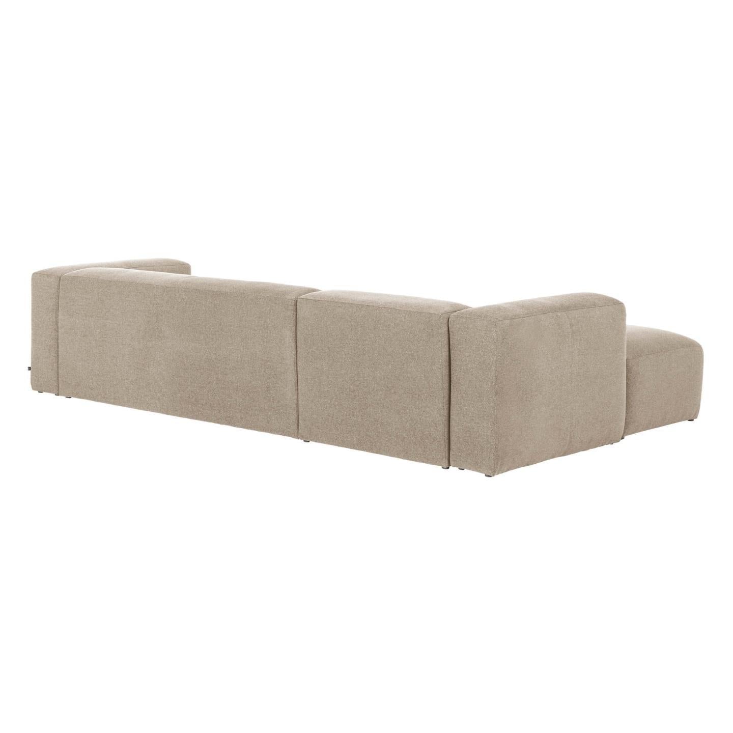 Fabric Sofa W/ Chaise Longue