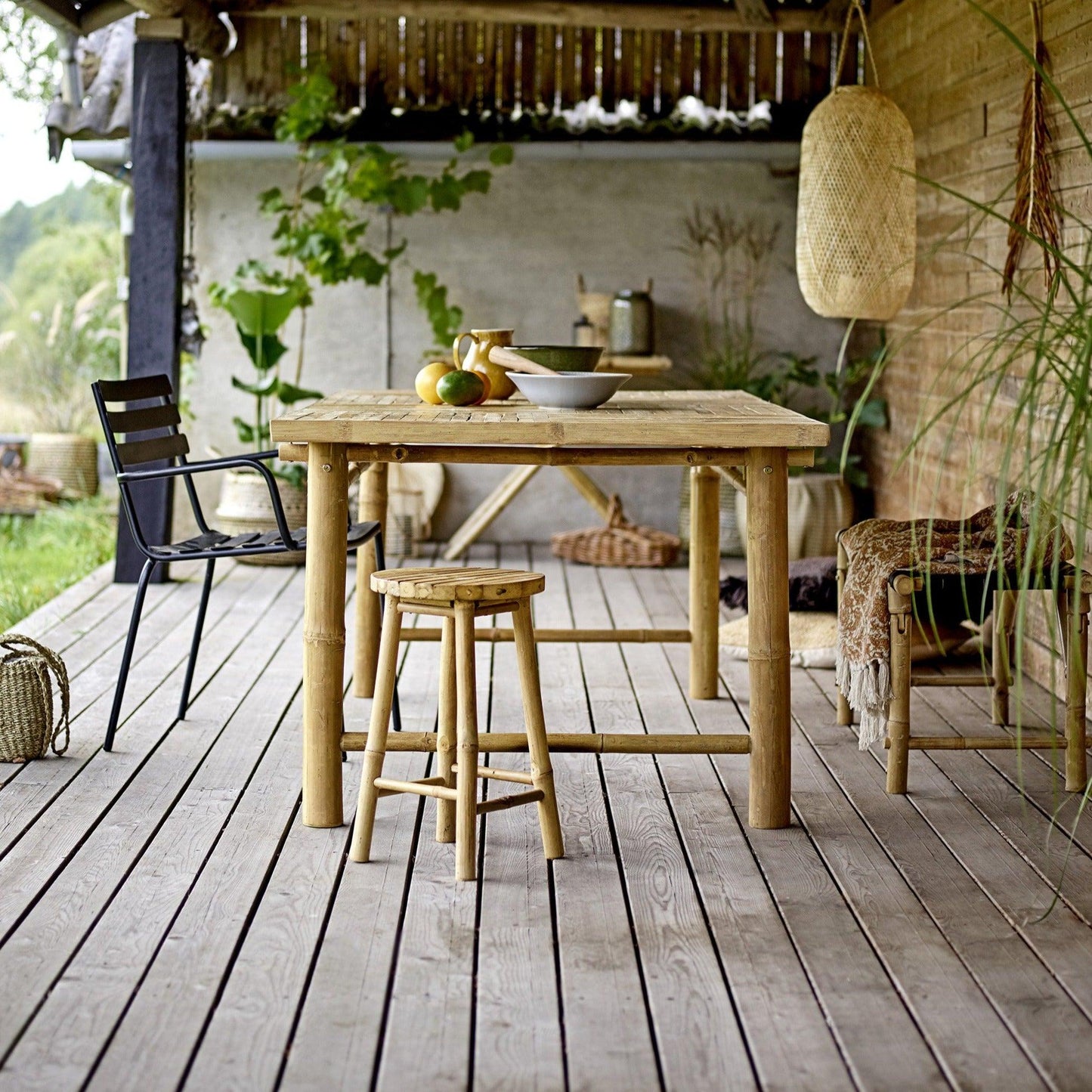 Foldable Bamboo Bench