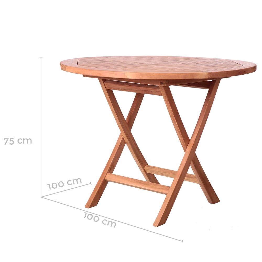 Foldable Nature Wood Dining Table