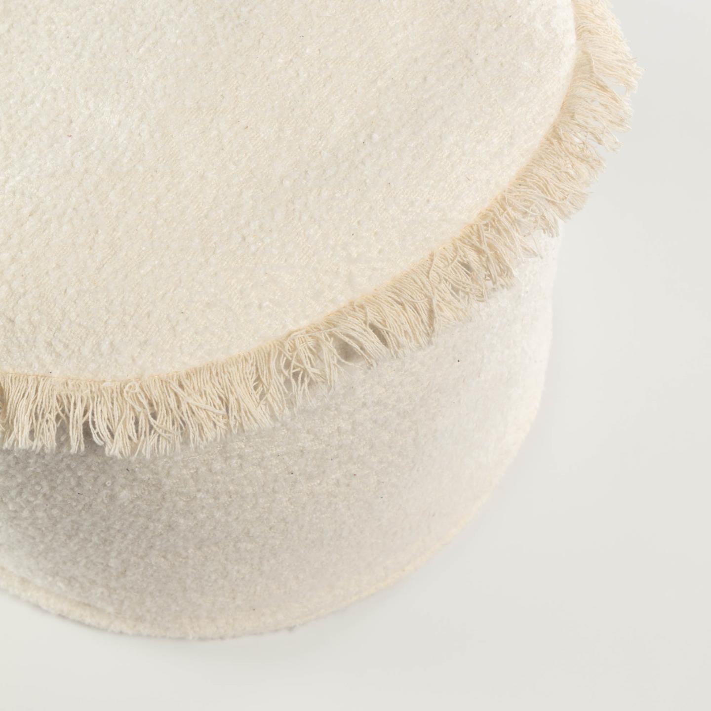 Fringed Cotton Pouf