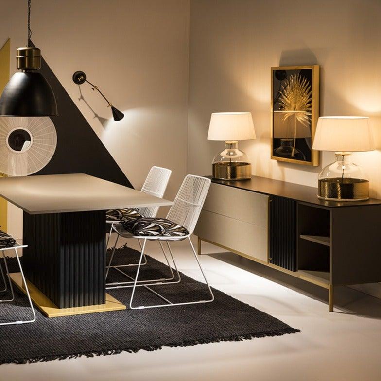 Glass Table Lamp W/Metal