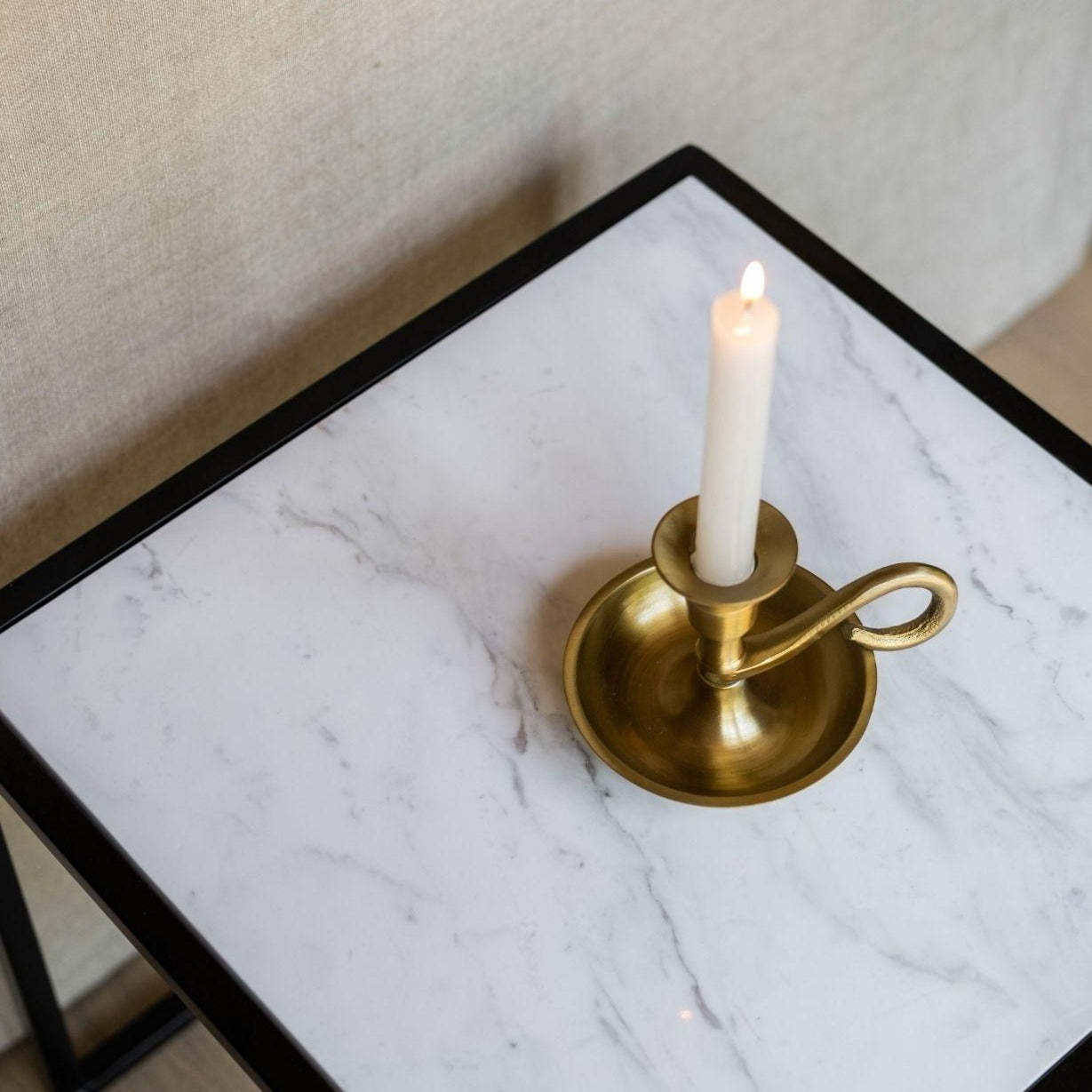 Gold Aluminium Candle Holder
