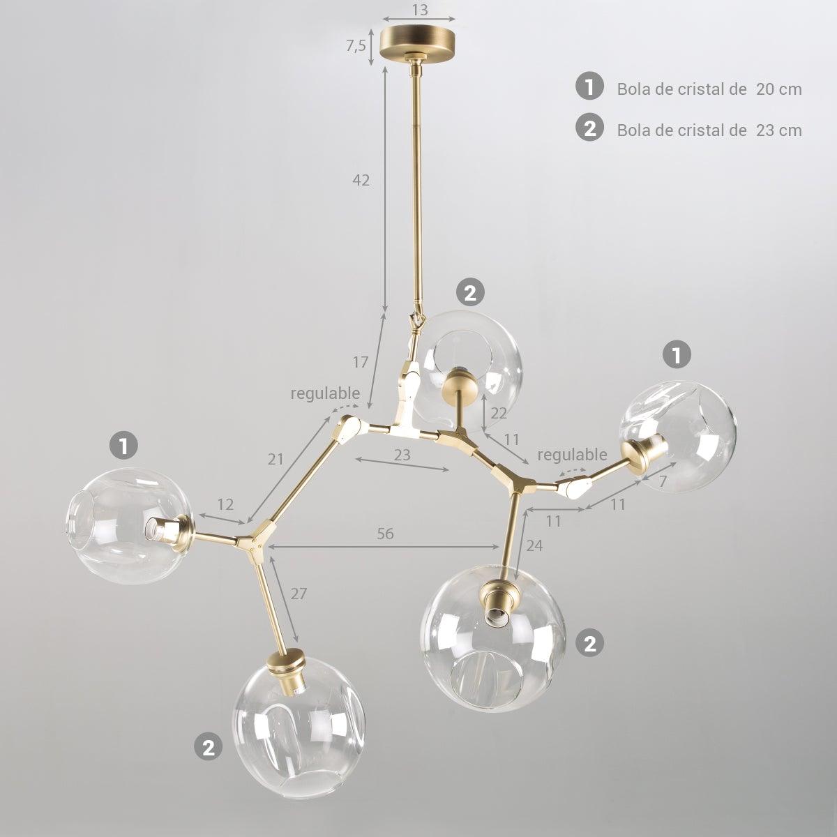 Gold Iron Ceiling Lamp