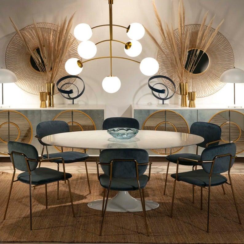 Gold Metal Chair W/Arms