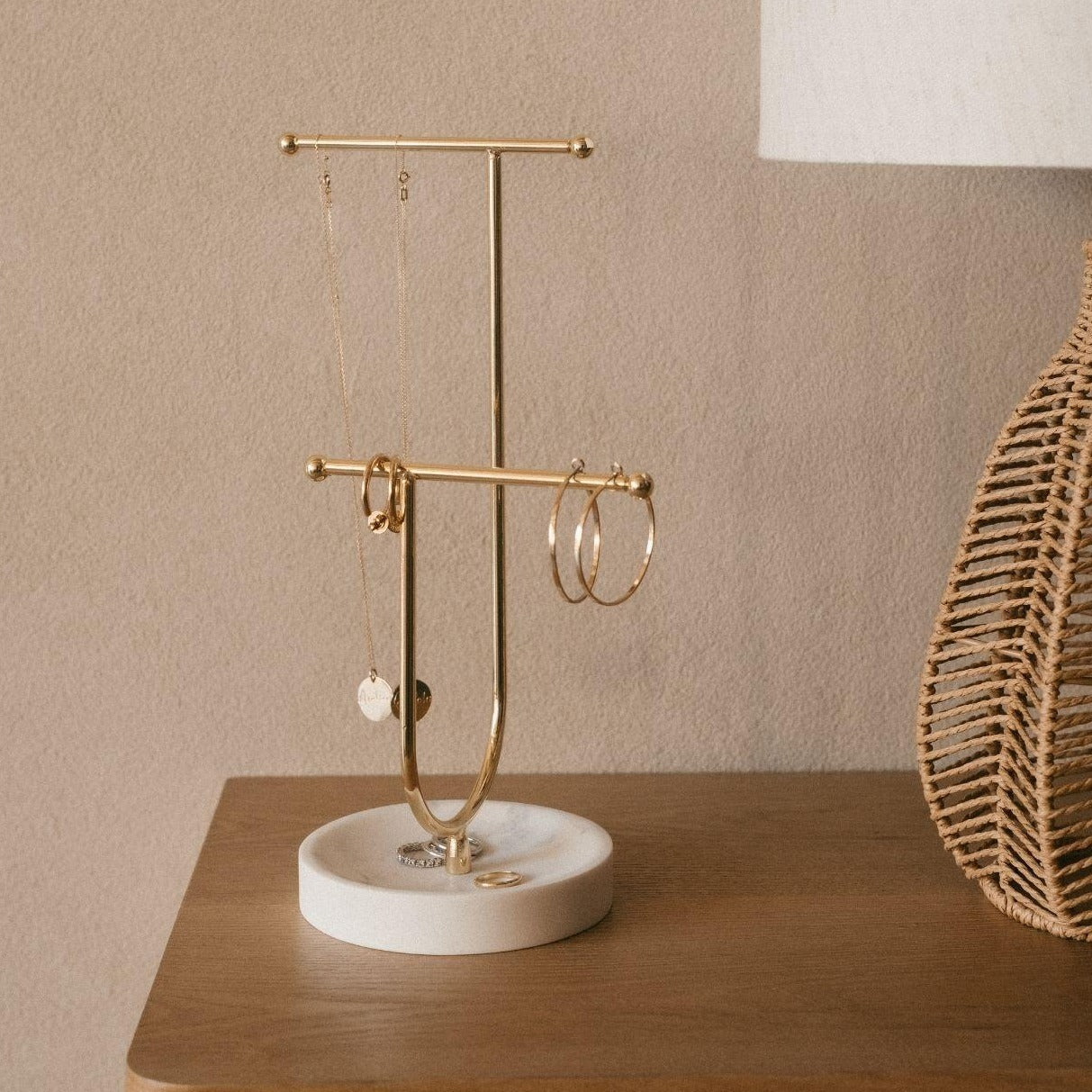 Gold Metal Jewelry Organizer