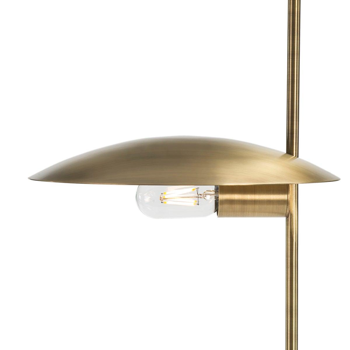 Gold Metal Table Lamp W/Gold