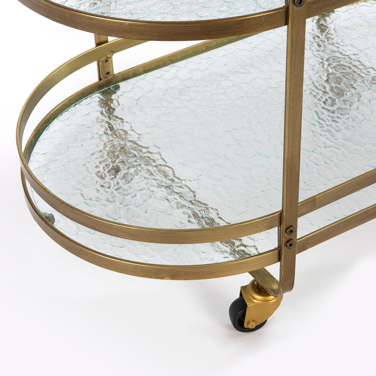 Gold Metal Tea Cart