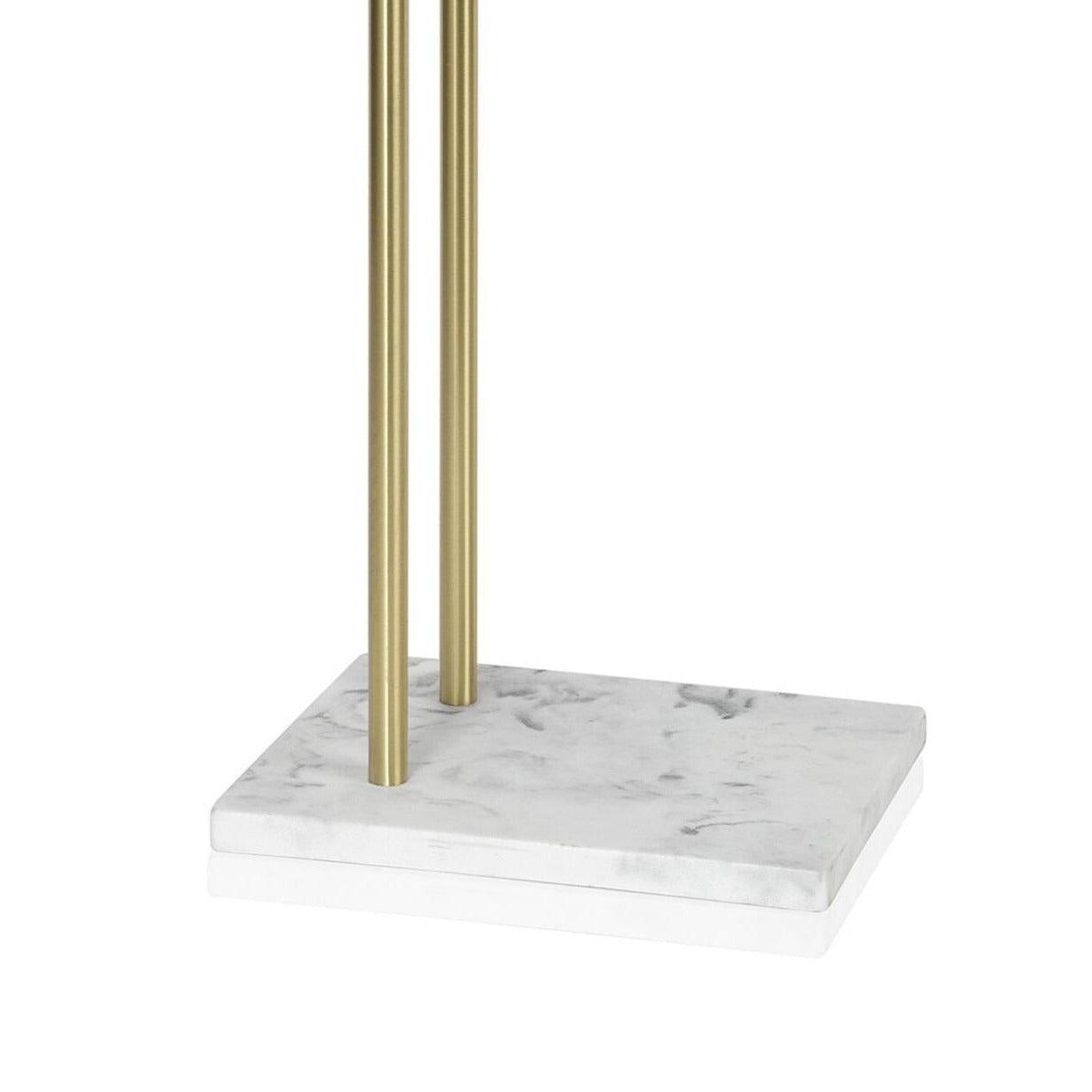 Gold Metal Towel Rack W/Marble