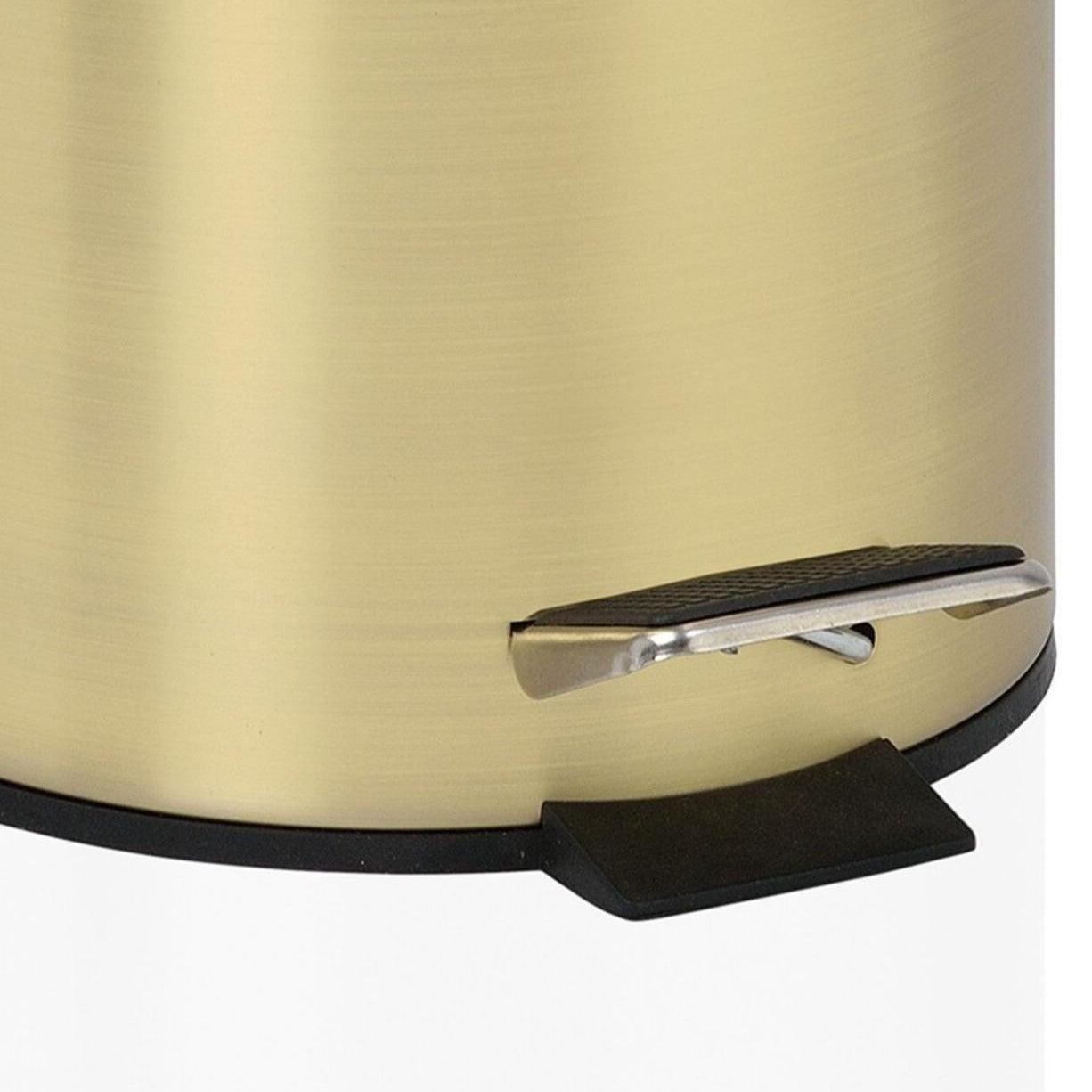 Gold Metal Wastepaper Basket