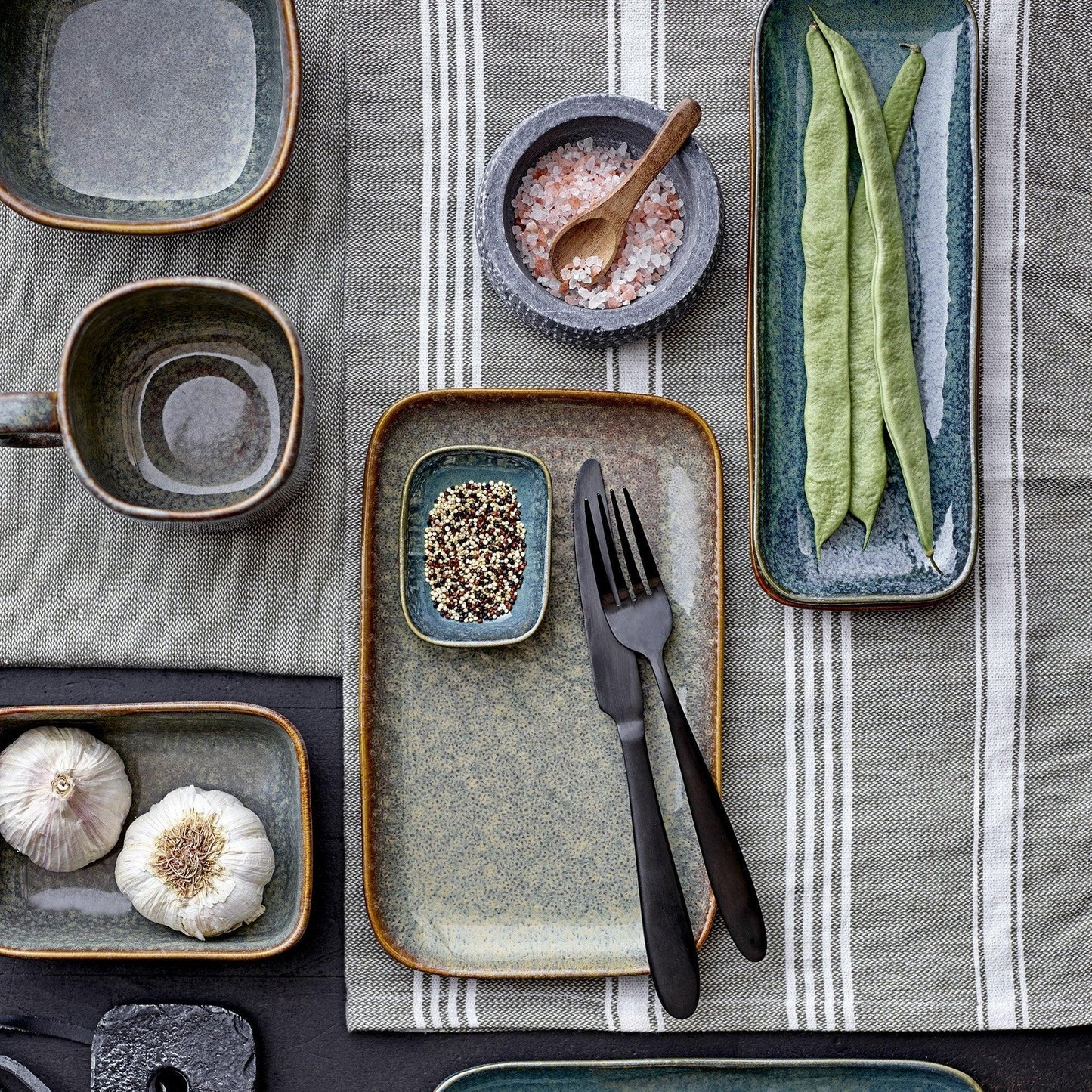 Green Ceramic Mug Set (x2)