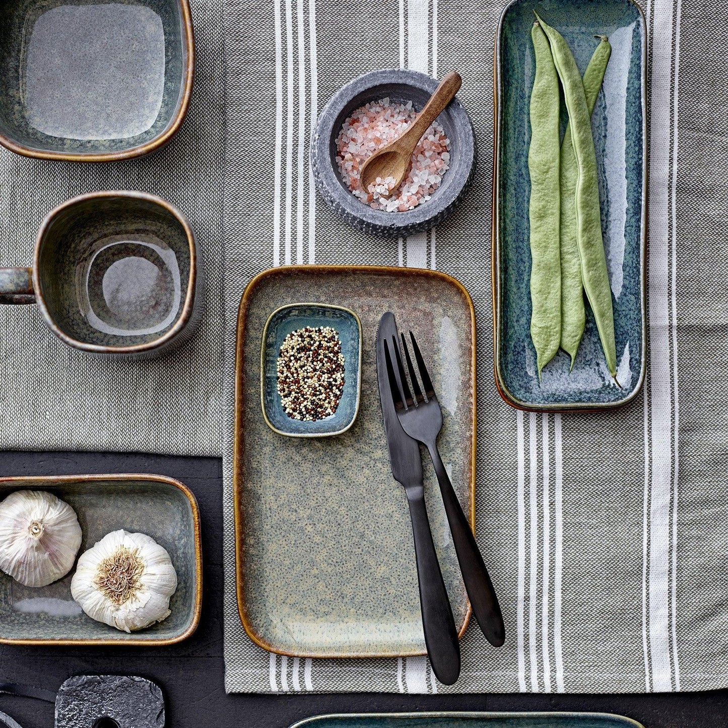 Green Ceramic Plate Set (x2)