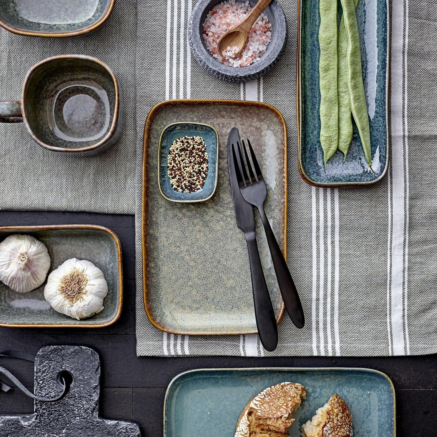 Green Ceramic Serving Plate