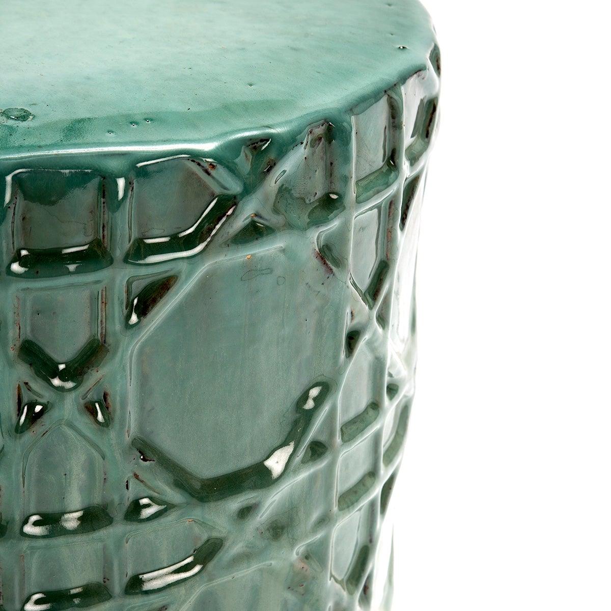 Green Ceramic Stool