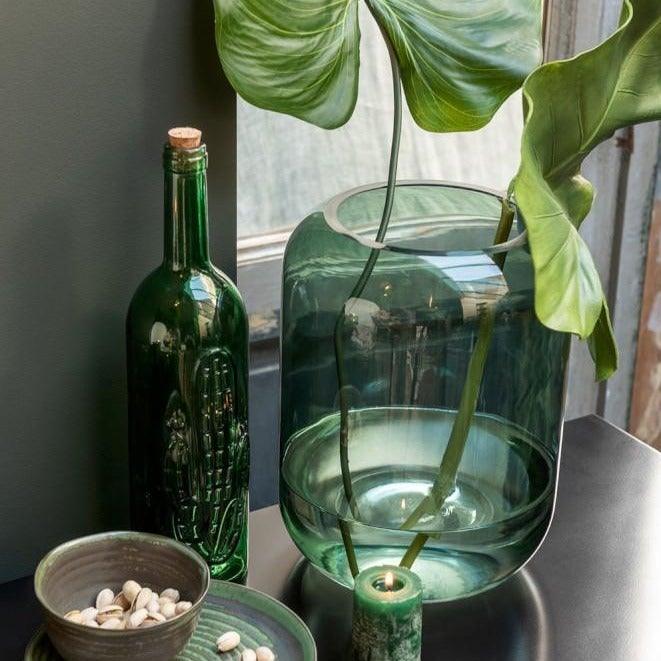 Green Glass Vase