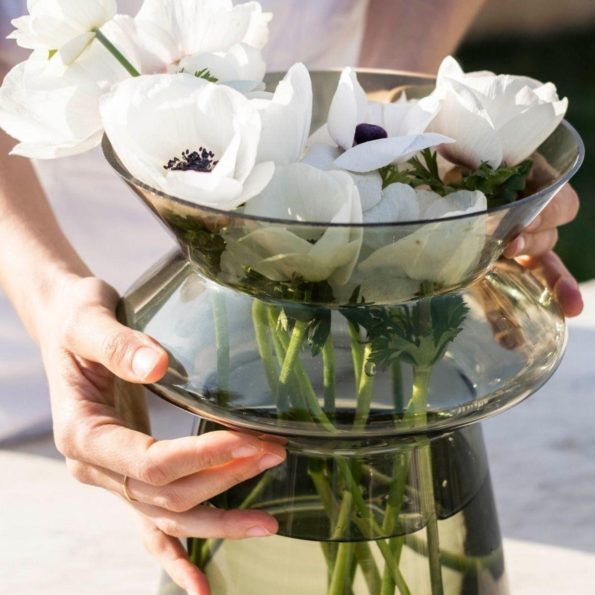 Green Glass Vase