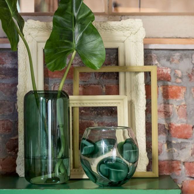 Green Glass Vase