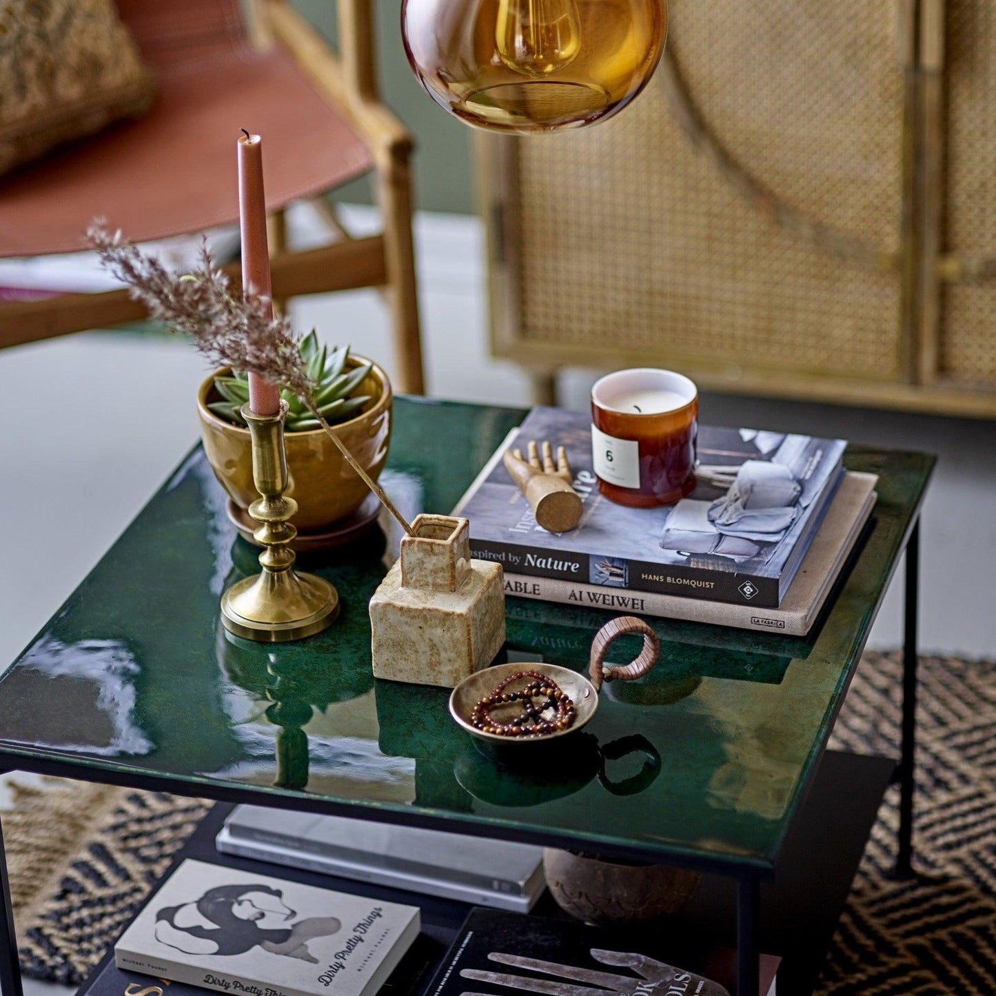 Green Metal Coffee Table