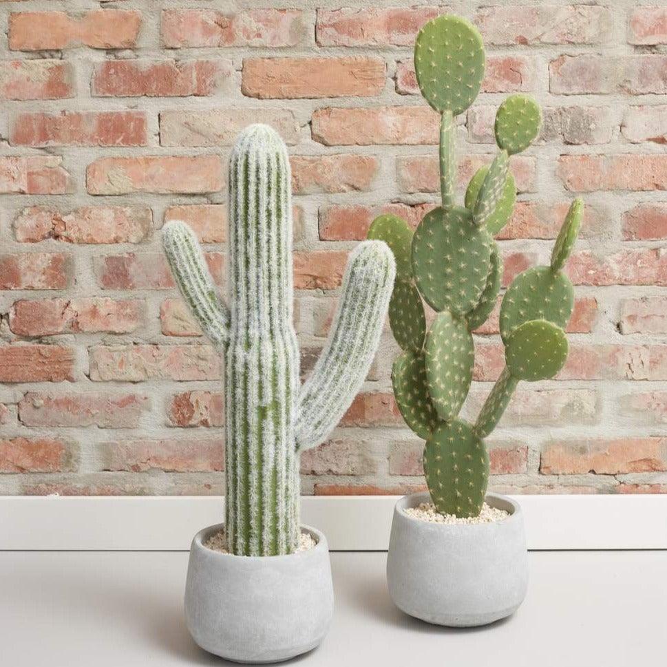 Green PVC Cactus W/Flower Pot