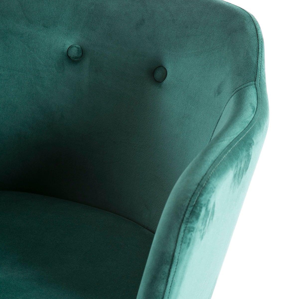 Green Velour Armchair