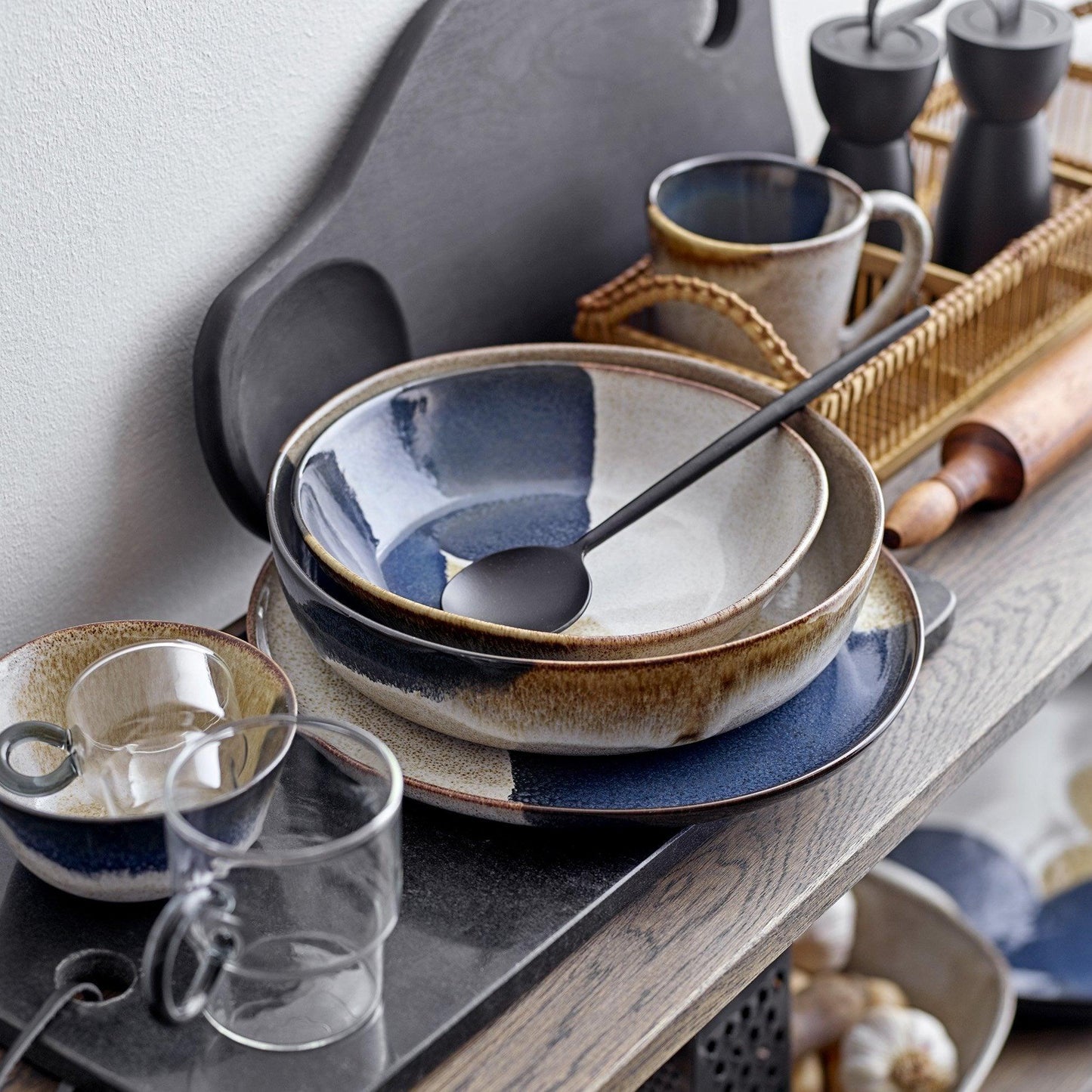 Grey Ceramic Mug Set (X6)