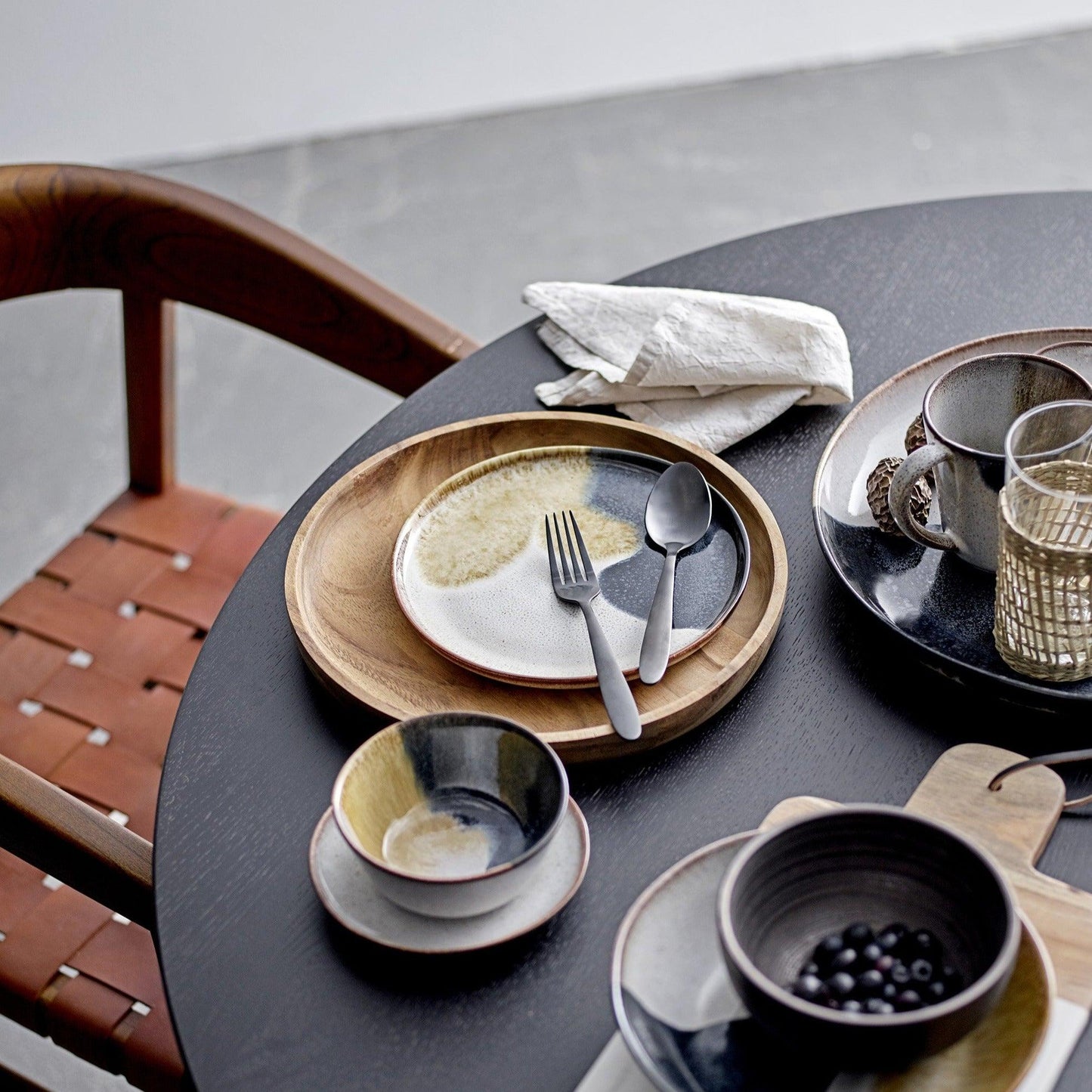 Grey Ceramic Serving Plate