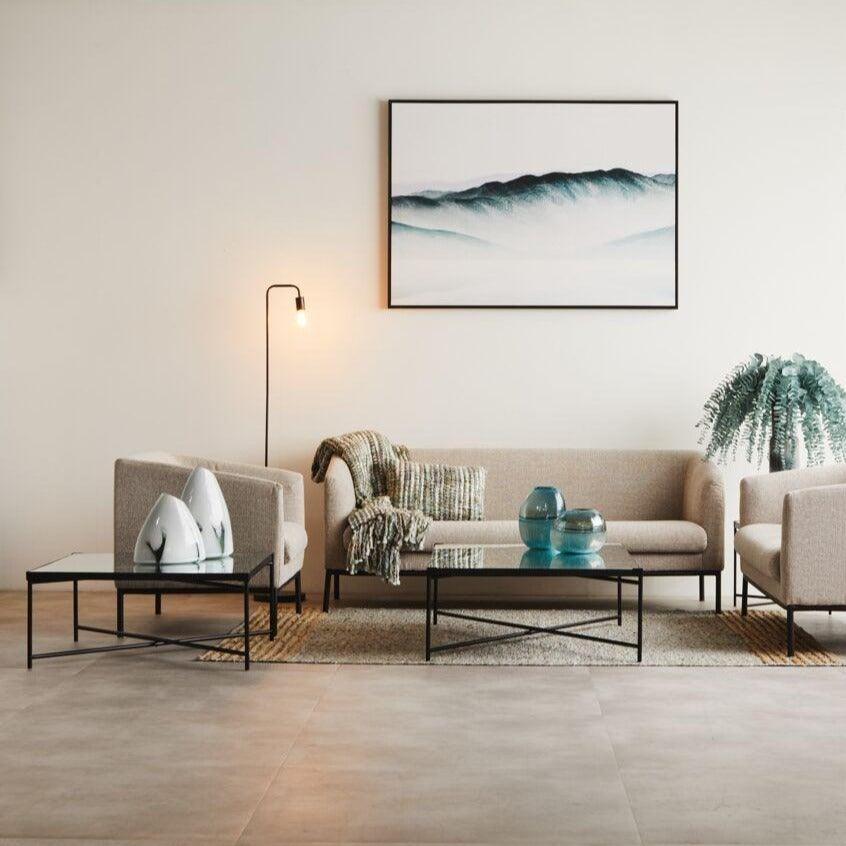 Grey Fabric Armchair