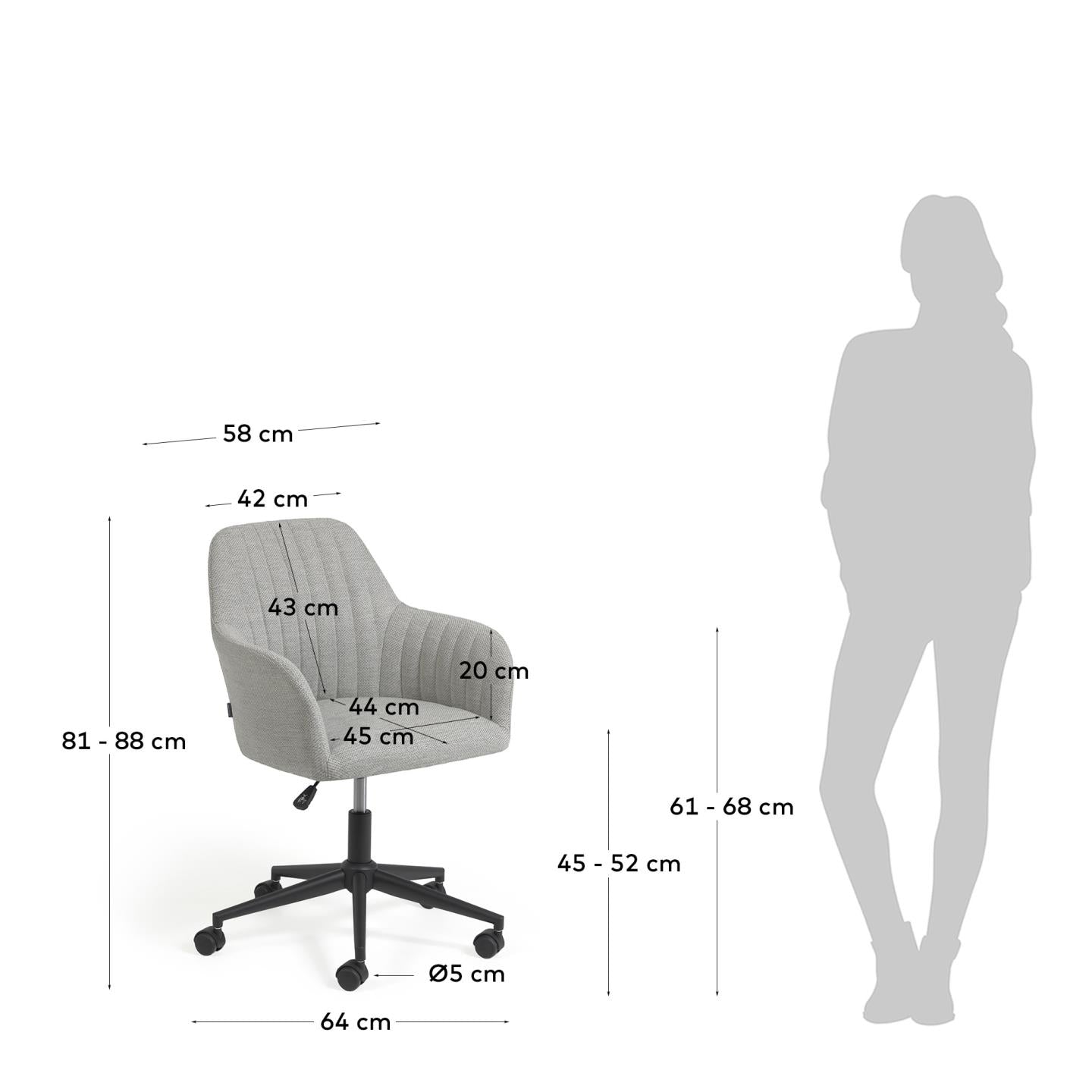 Grey Fabric Office Chair