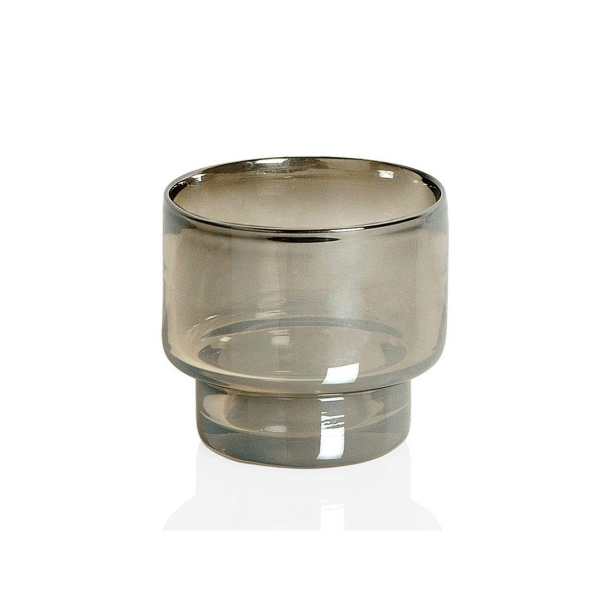 Grey Glass Tealight