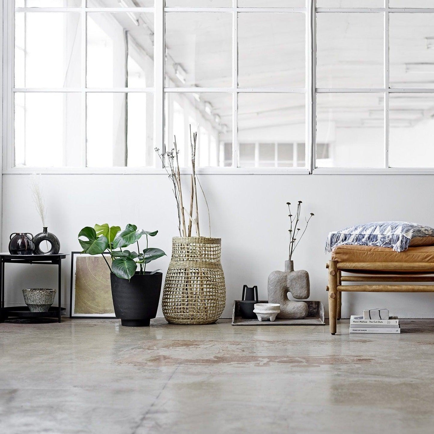 Grey Metal Side Table