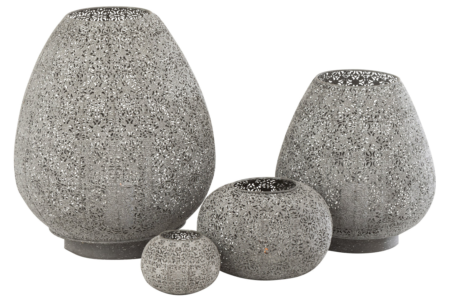 Grey Metal Tealight Holder