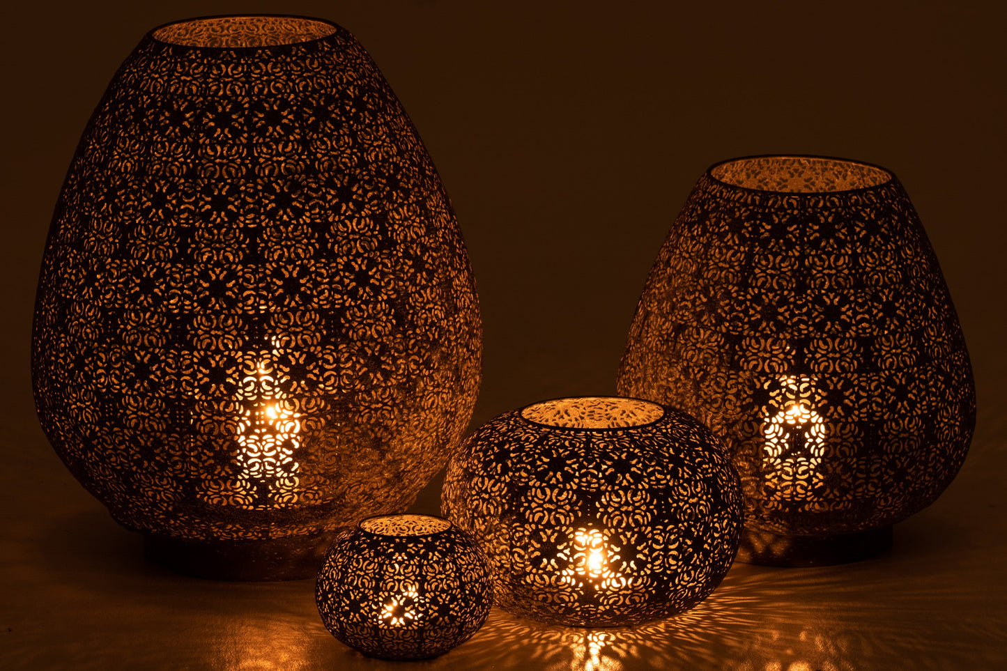 Grey Metal Tealight Holder