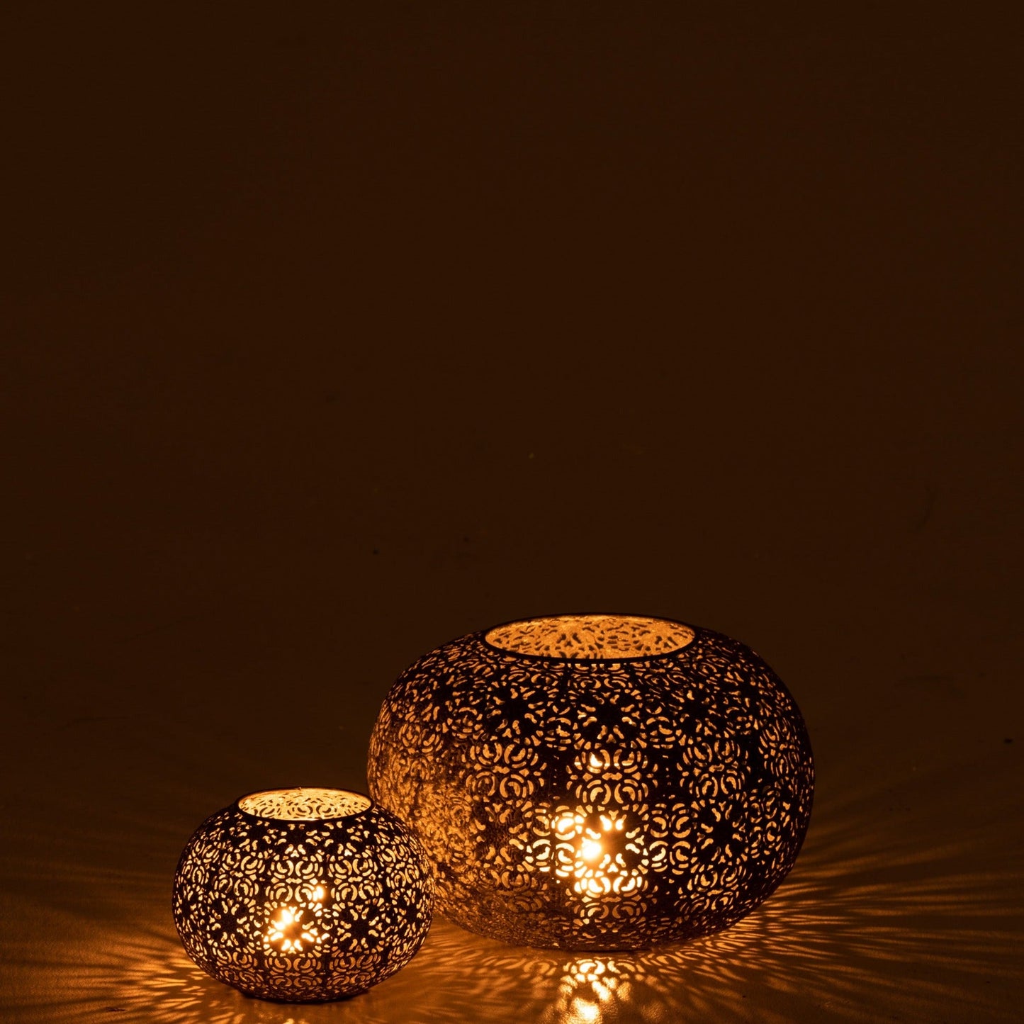Grey Metal Tealight Holder