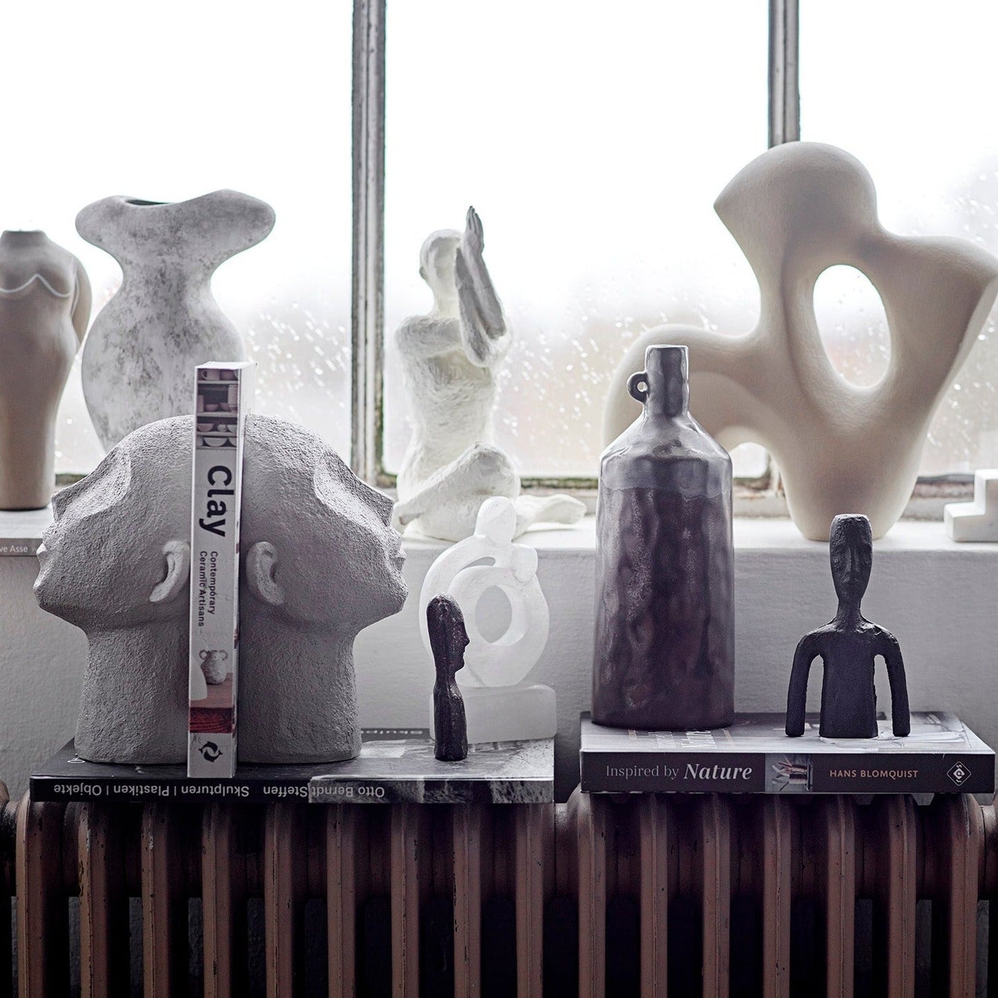 Grey PVC Bookend Set (x2)