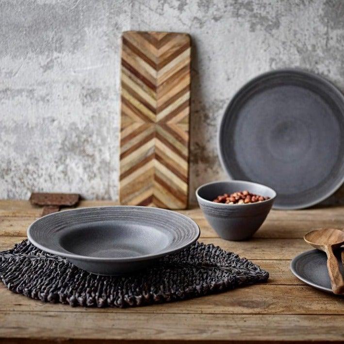 Grey Rafia Placemat Set (x2)