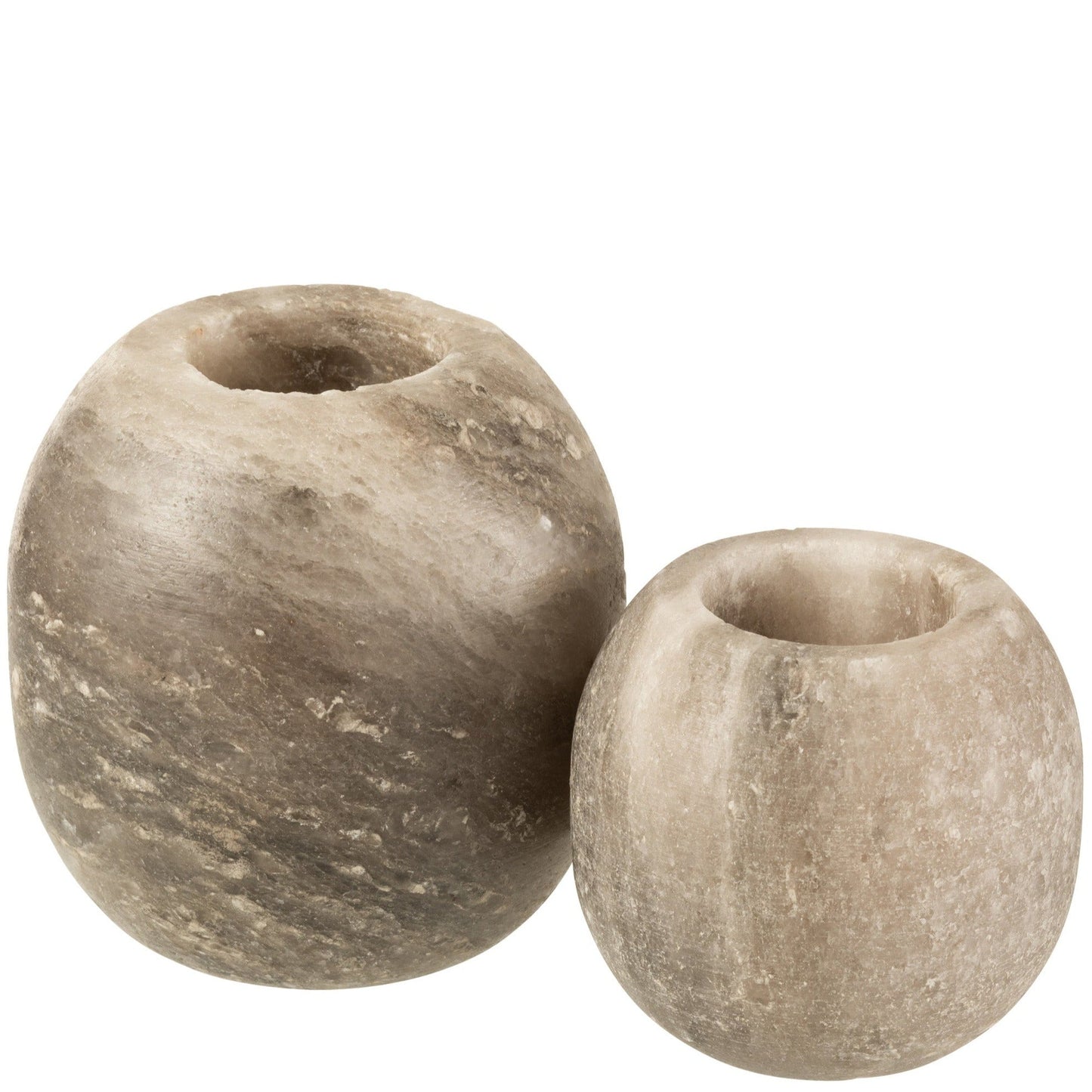 Grey Stone Candle Holder