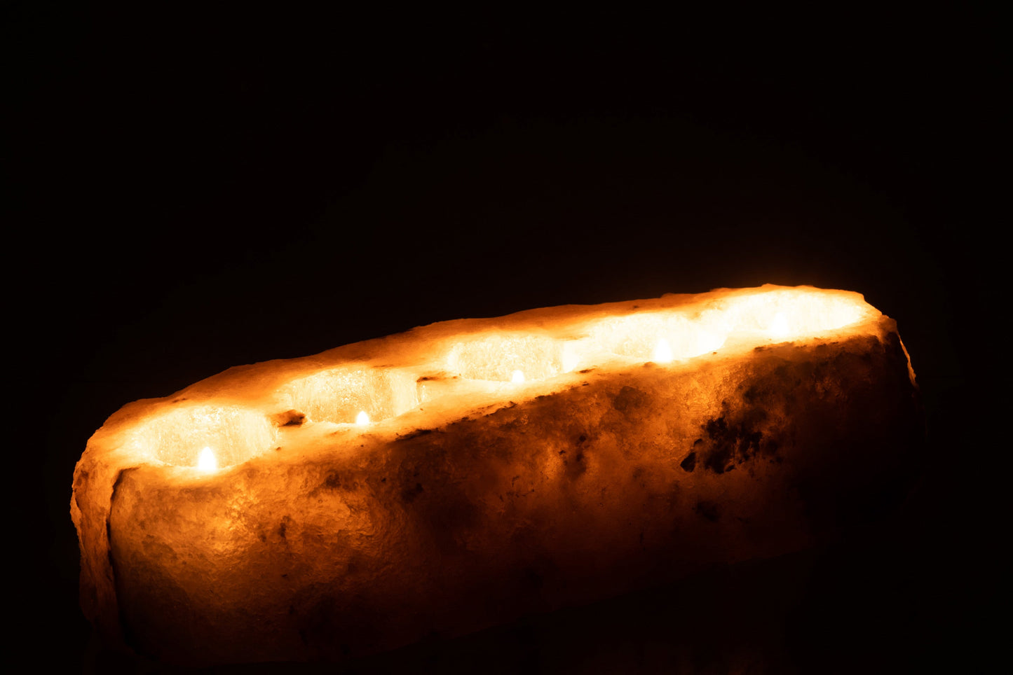 Grey Stone Candle Holder