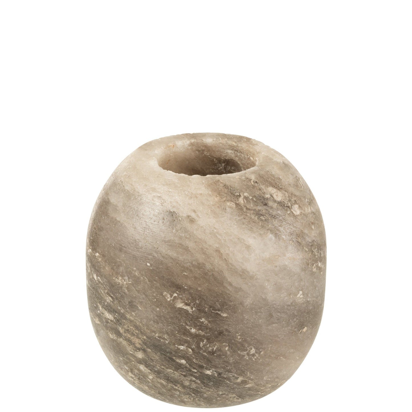 Grey Stone Candle Holder