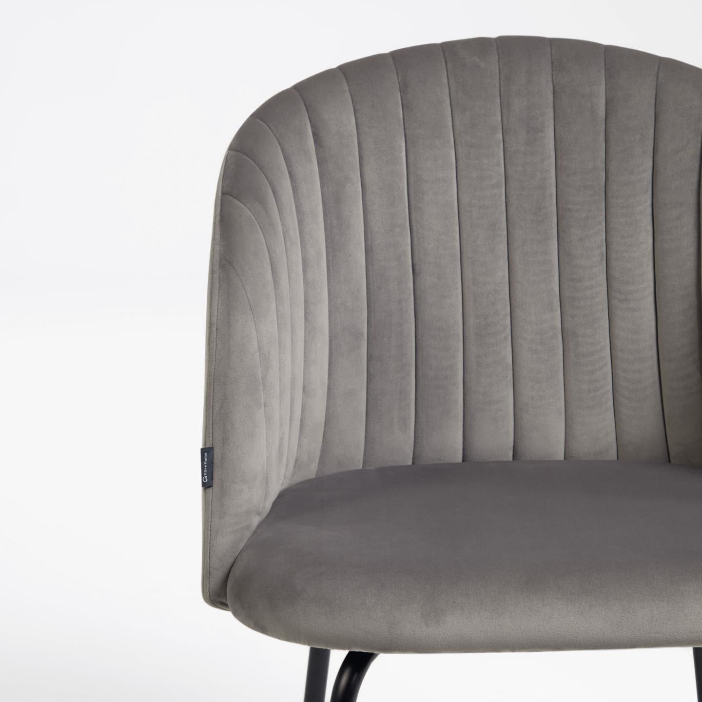 Grey Velour Chair