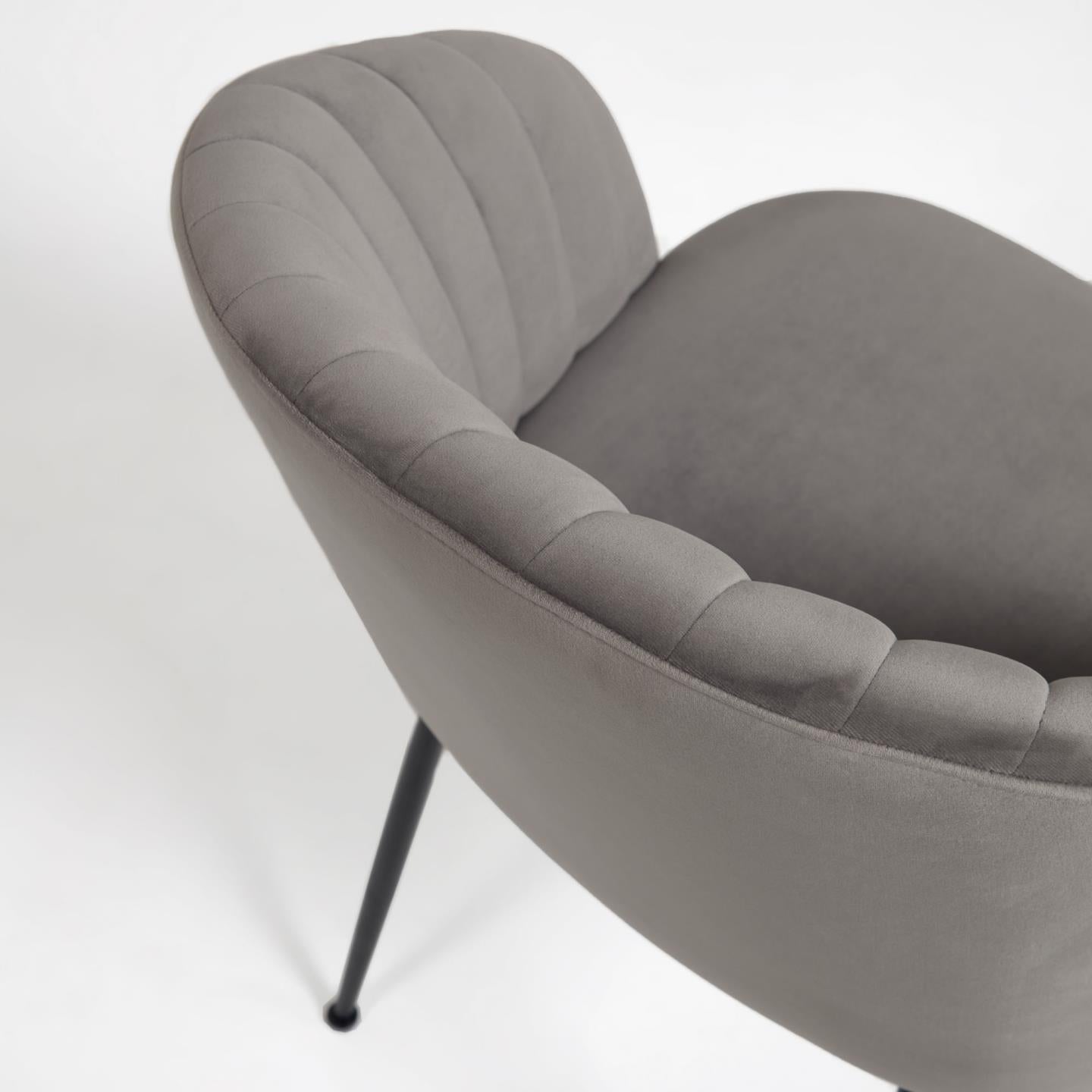 Grey Velour Chair